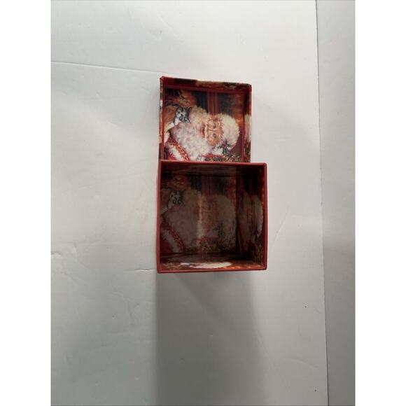 Lot of 5 Nesting Christmas Gift Boxes Small Square Holiday Decorative Boxes - Picture 13 of 16